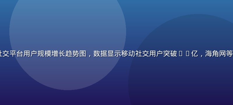 2026年中国社交平台用户规模增长趋势图，数据显示移动社交用户突破10亿，海角网等垂直平台增速领先